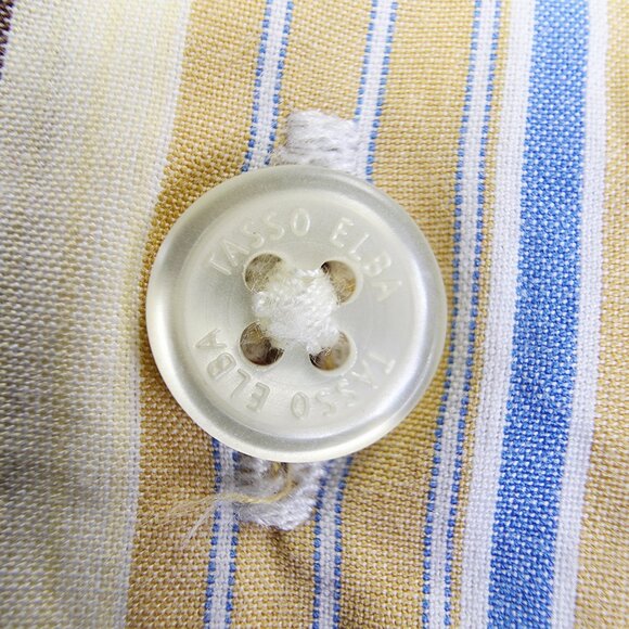 Tasso Elba Spa Size Small Mens Multi Stripe Long Sleeve Cotton Pocket Shirt - Picture 8 of 11